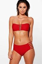 Boohoo Mallorca Mix And Match Strap Bandeau Bikini Top