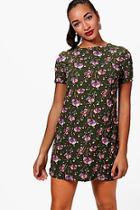 Boohoo Freyja Cap Sleeve Shift Dress