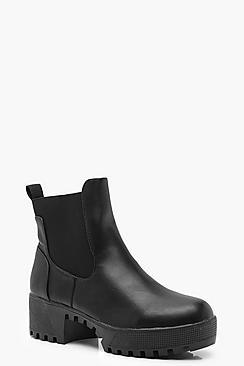 Boohoo Chunky Sole Chelsea Boots