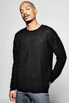 Boohoo Oversized Drop Shoulder Boucle Jumper