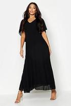 Boohoo Cape Detail Chiffon Maxi Dress