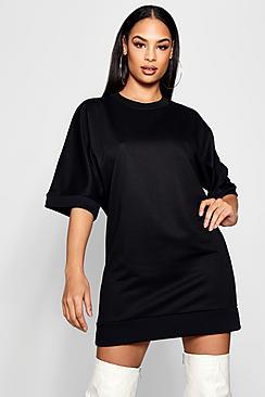 Boohoo Katie Oversized Loop Back Sweat Dress
