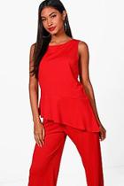 Boohoo Bella Asymmetric Tailored Top
