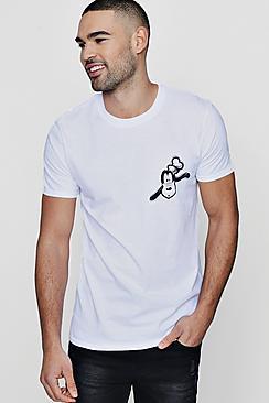 Boohoo Disney Goofy Crew Neck Tee