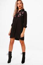 Boohoo Boutique Tanya Embroidered Shift Dress