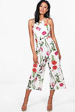 Boohoo Jemma Strappy Culotte Jumpsuit