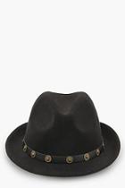 Boohoo Kelly Metal Trim Western Fedora