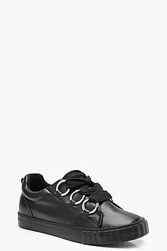 Boohoo Chunky Lace Pumps