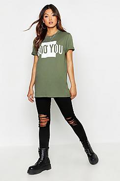 Boohoo Boo You Printed T-shirt