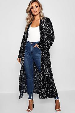 Boohoo Plus Spot Kimono