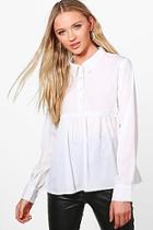 Boohoo Robyn Wide Hem Button Up Shirt