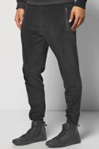 Boohoo Skinny Fit Velour Joggers With Zip Pockets Black