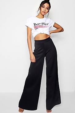 Boohoo Mia Bonjour Tee Flared Trouser Co-ord