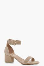 Boohoo Ankle Band Low Block Heel 2 Parts