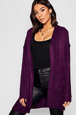 Boohoo Knit Cardigan With Pockets