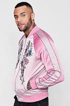Boohoo Embroidered Colour Block Bomber