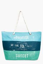 Boohoo Lexi Sunrise To Sunset Beach Bag Turquoise