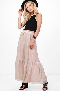 Boohoo Rebecca Layered Maxi Skirt