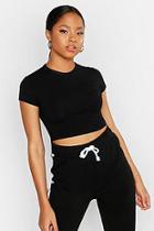 Boohoo Cropped Capped Sleeve T-shirt