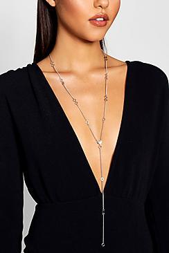 Boohoo Ellie Diamand Detail Plunge Necklace