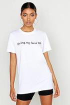 Boohoo Living My Best Life Slogan T-shirt
