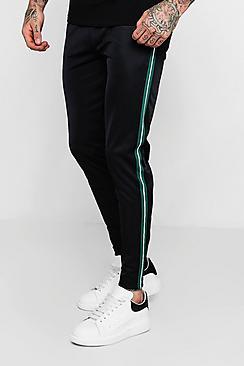 Boohoo Tricot Jogger With Tape Detail
