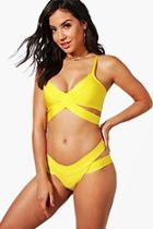 Boohoo Palma Sunshine Bandage Sunset Bikini