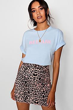 Boohoo Petite Belle Air Slogan T-shirt