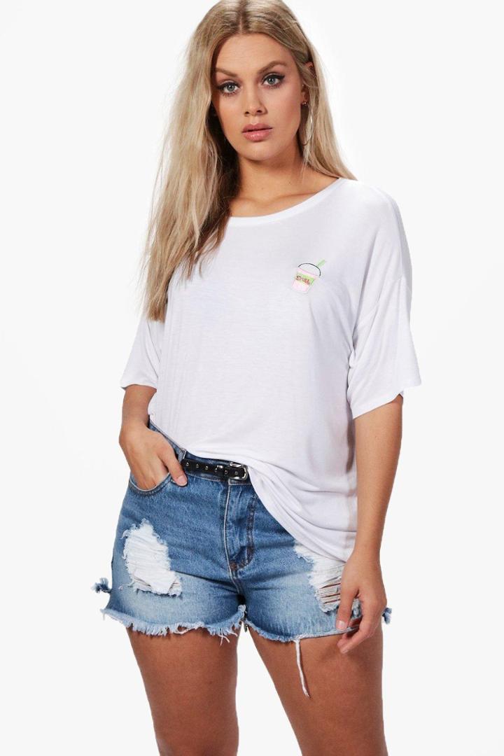 Boohoo Plus Hana Milkshake T-shirt White
