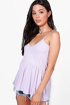 Boohoo Charlie Strappy Peplum Cami