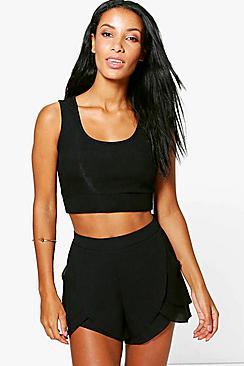 Boohoo Charlotte Layered Frill Shorts