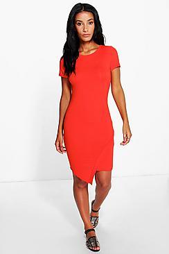 Boohoo Lydia Asymetic Bodycon Dress