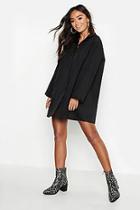 Boohoo Petite Oversized Cuff Shirt Dress