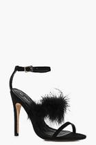 Boohoo Clara Feather Strap Stiletto Sandal