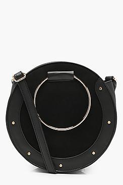 Boohoo Erin Ring & Stud Round Cross Body Bag