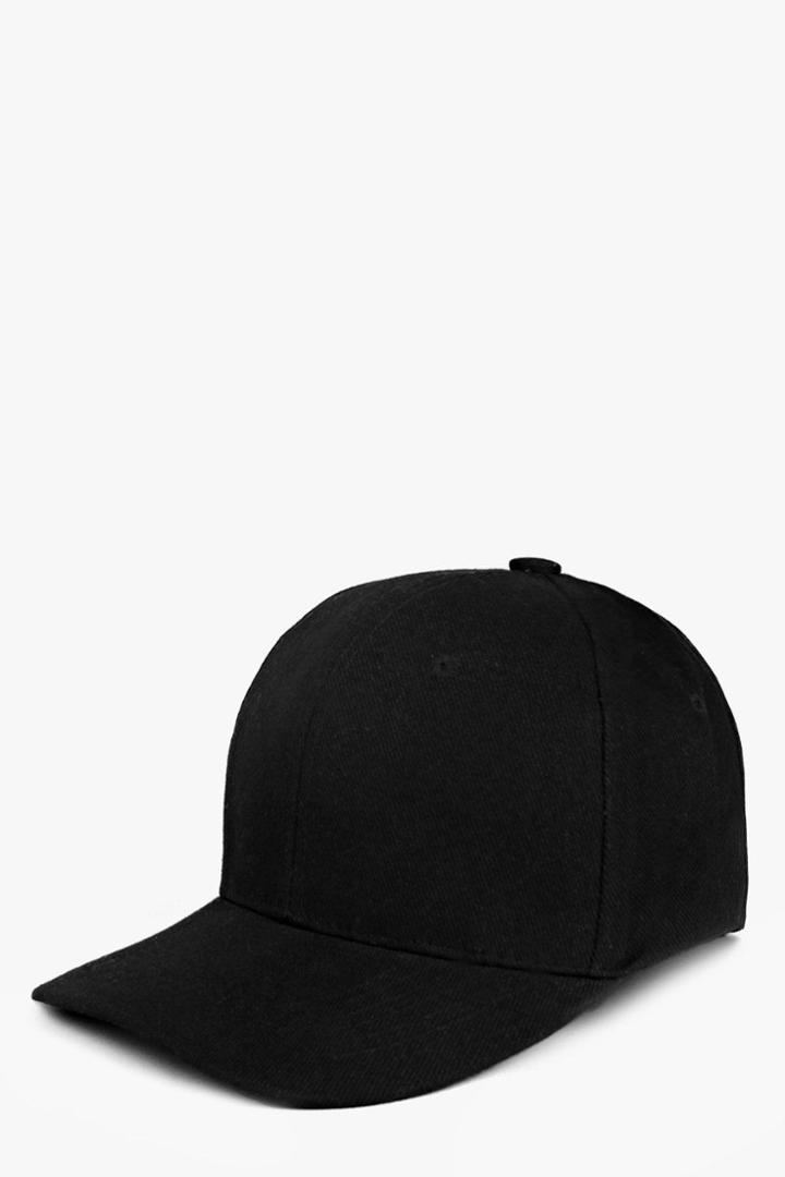 Boohoo Violet Basic Baseball Cap Black