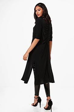 Boohoo Rebecca Gathered Back Slinky Duster