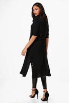 Boohoo Rebecca Gathered Back Slinky Duster