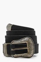 Boohoo Lucy Suedette Western Belt