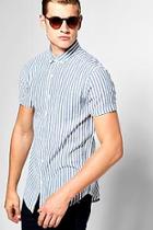 Boohoo Stripe Short Sleeve Shirt