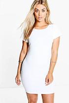 Boohoo Plus Cate Textured Fabric Mini Dress