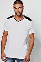 Boohoo Rib Panel T-shirt