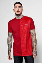 Boohoo Lux Suede Panel Man T-shirt