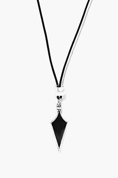 Boohoo Enamel Arrow Head Necklace