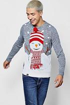 Boohoo Cheeky Snowman Christmas Jumper