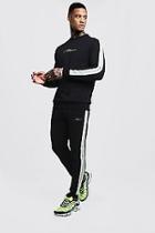 Boohoo Man Signature Sweater Tracksuit With Tape