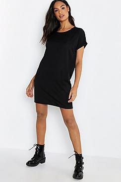 Boohoo Tall Rib Oversized T-shirt Dress