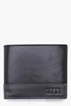 Boohoo Real Leather Emboss Grey Panel Wallet