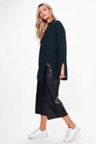 Boohoo Abigail Premium Ring Detail High Neck Jumper Green