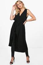Boohoo Molly Belted Waterfall Duster